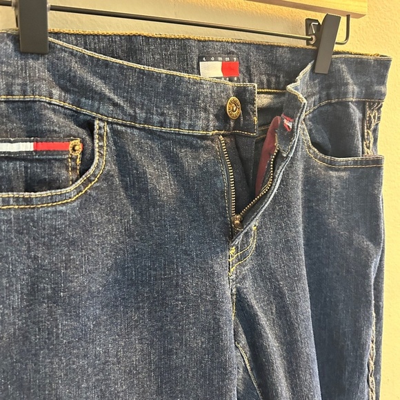 Tommy Hilfiger Bootcut Jeans Womens Size 7 Y2K 2002 Dark Wash Low Rise Vintage - Picture 7 of 10